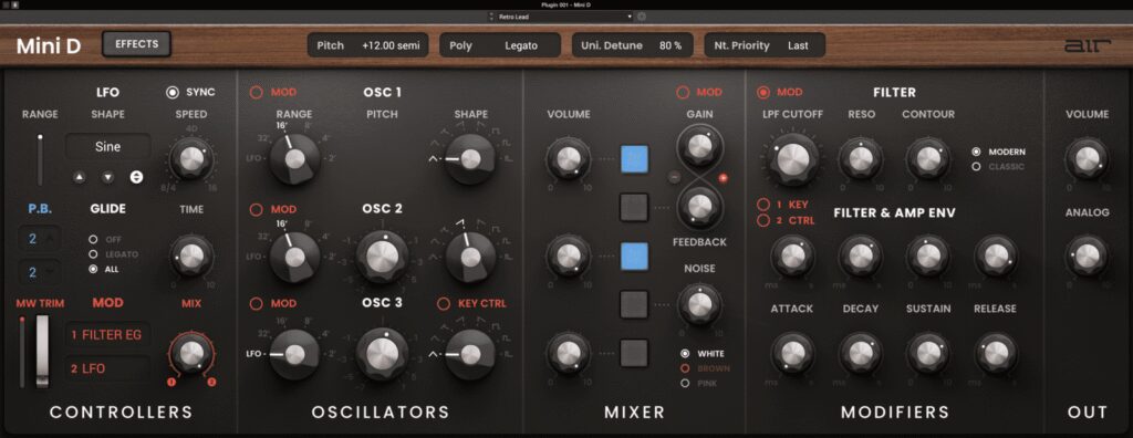 AIR Music Tech Mini D