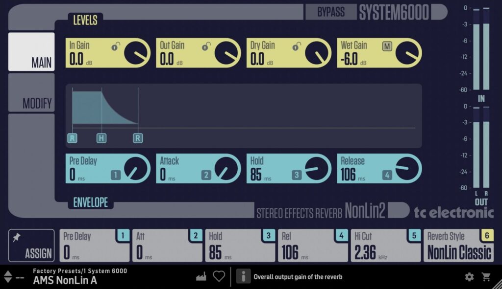 TC Electronic NONLIN2 Twisted Effects Reverb