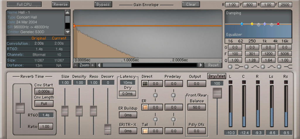 Waves IR360 Convolution Reverb